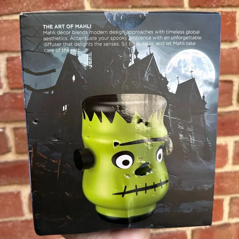 Mahli Frankenstein Green Monster Aroma Oil Diffuser  Lights Halloween New